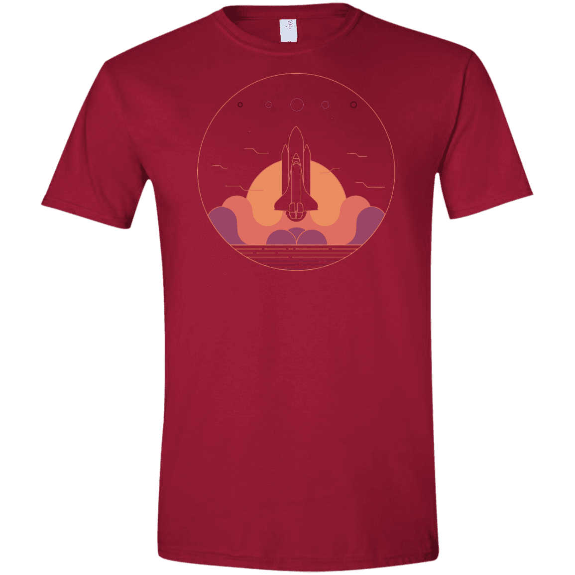 T-Shirts Cardinal Red / S Discovery Star Men's Semi-Fitted Softstyle