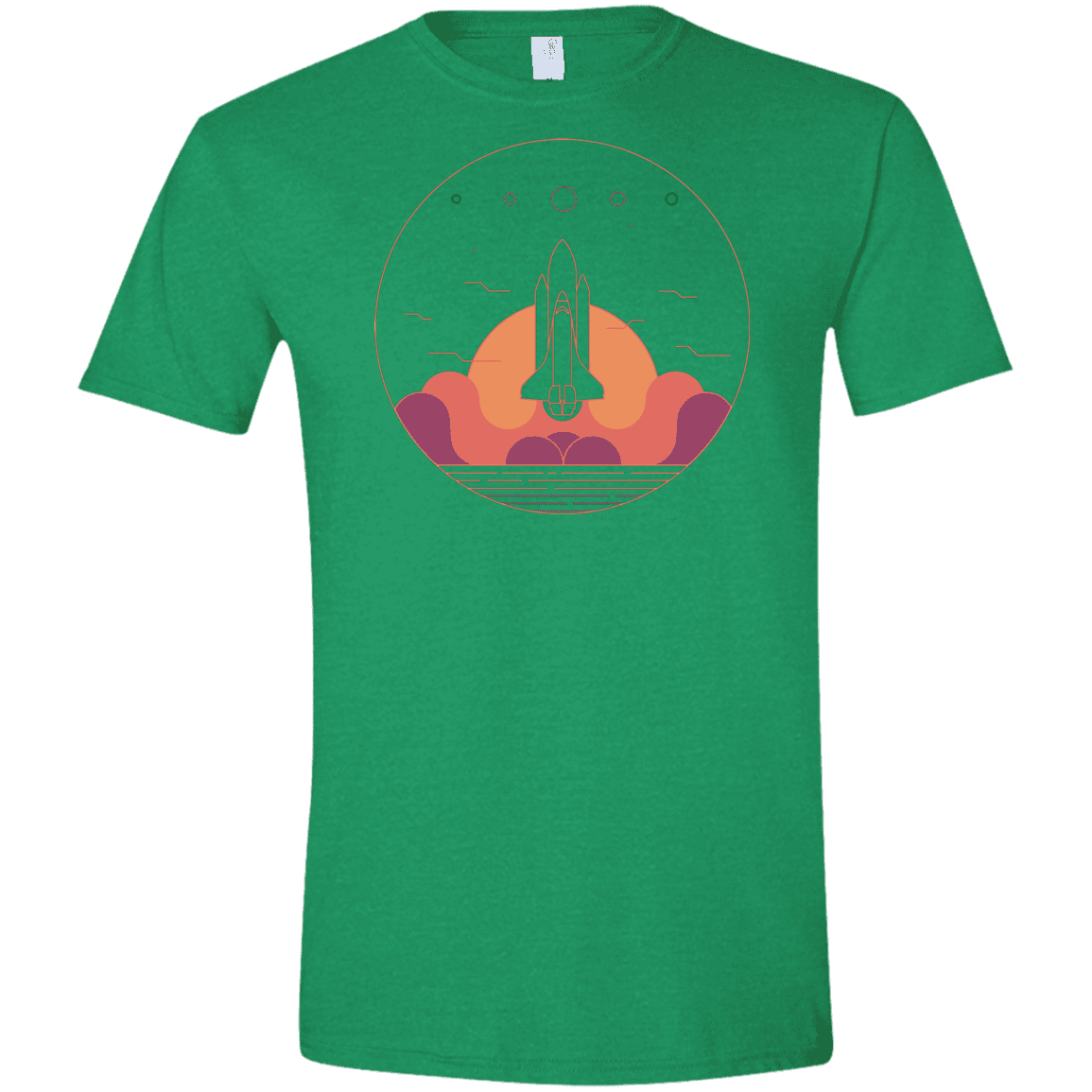 T-Shirts Heather Irish Green / S Discovery Star Men's Semi-Fitted Softstyle