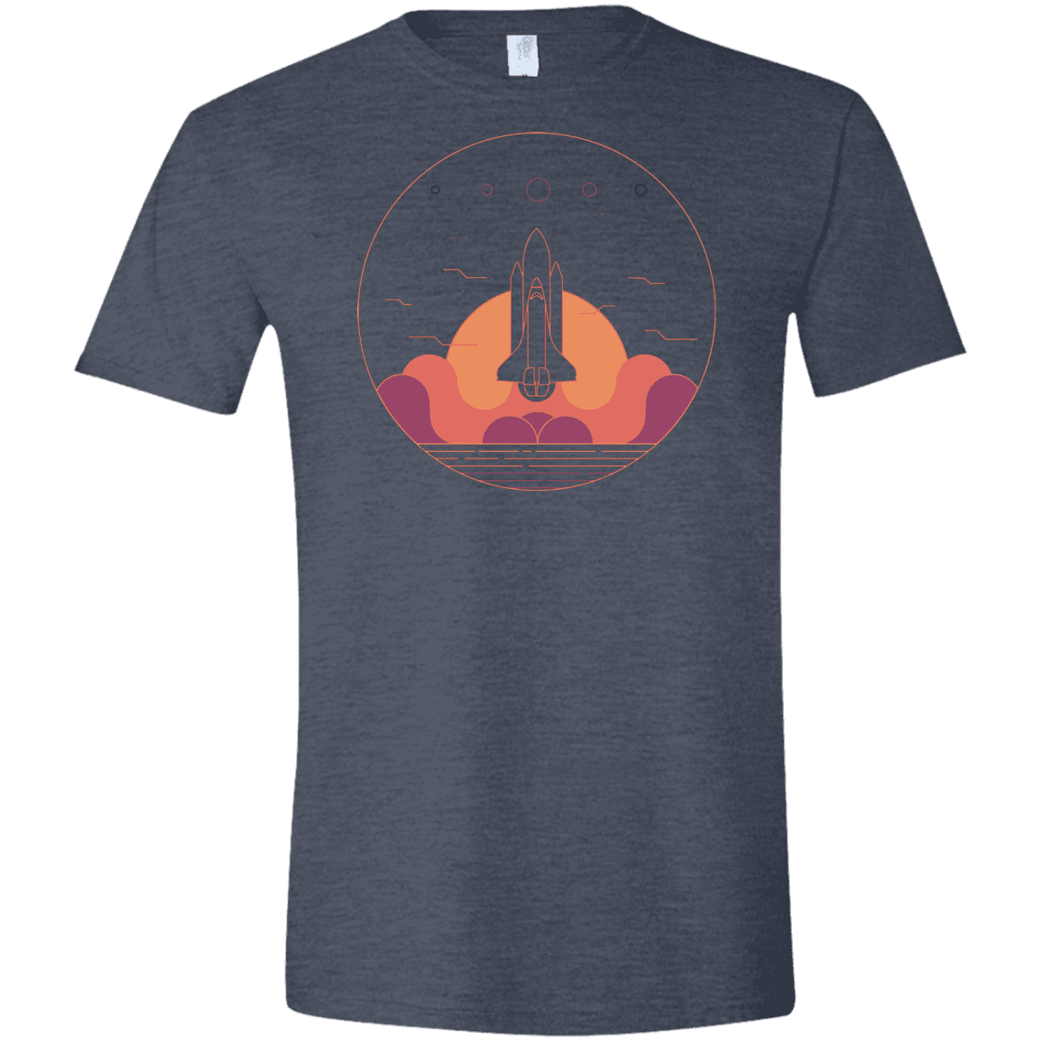 T-Shirts Heather Navy / S Discovery Star Men's Semi-Fitted Softstyle