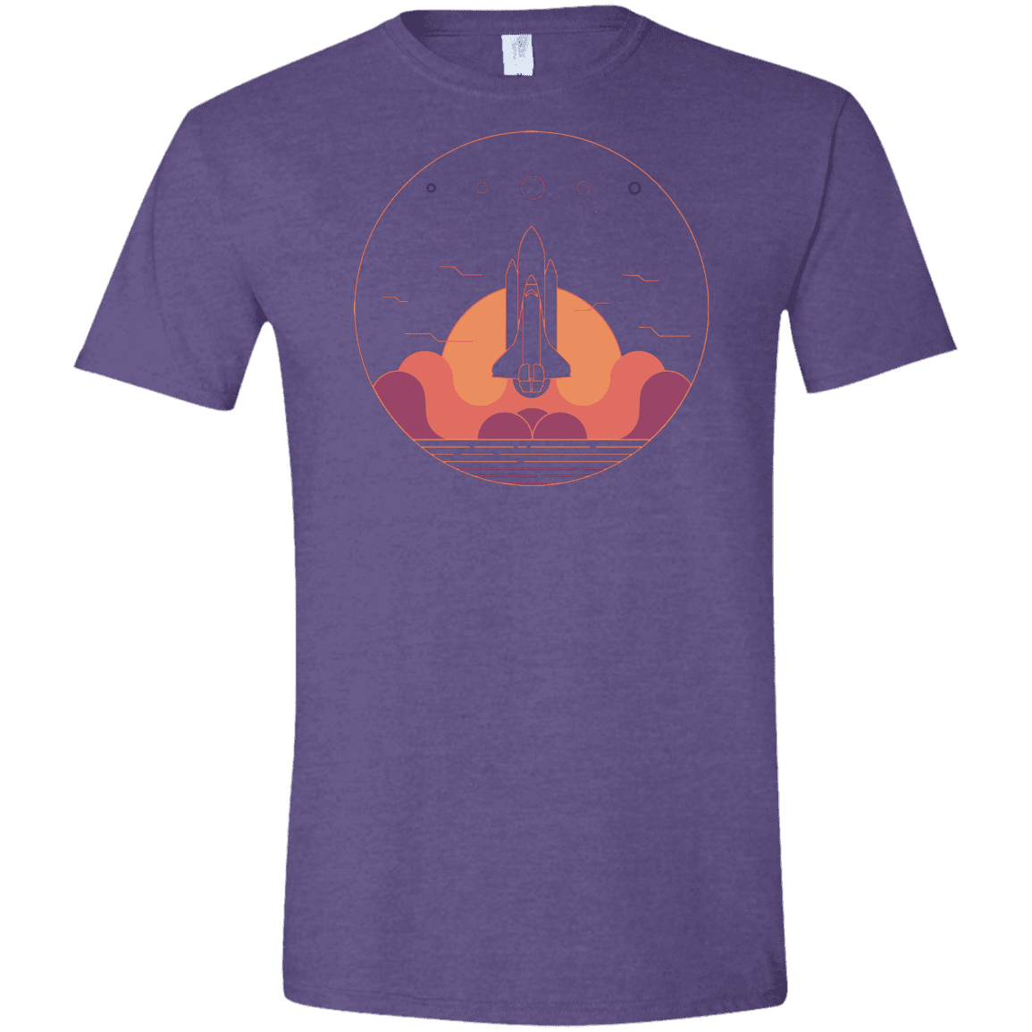 T-Shirts Heather Purple / S Discovery Star Men's Semi-Fitted Softstyle