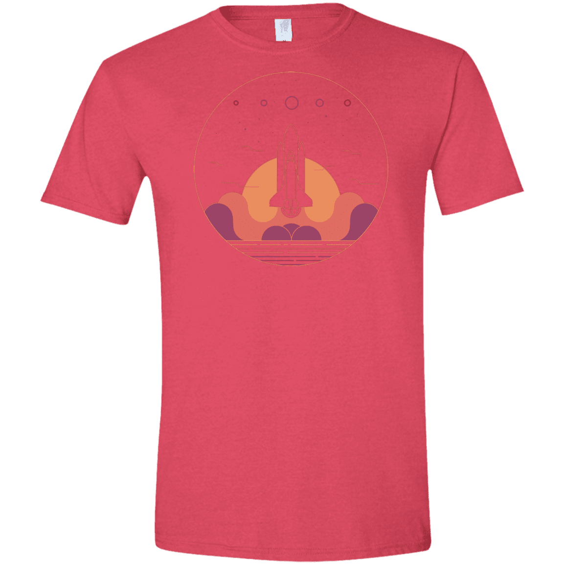 T-Shirts Heather Red / S Discovery Star Men's Semi-Fitted Softstyle