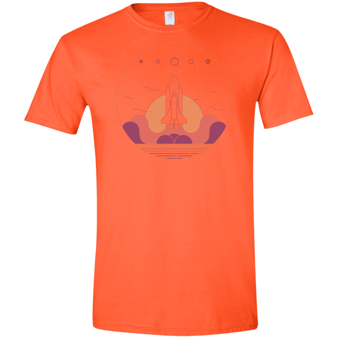 T-Shirts Orange / S Discovery Star Men's Semi-Fitted Softstyle