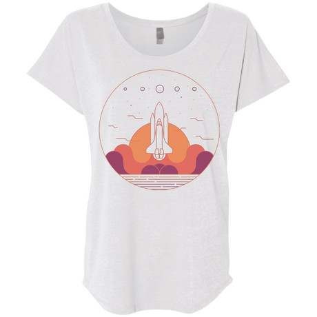 T-Shirts Heather White / X-Small Discovery Star Triblend Dolman Sleeve