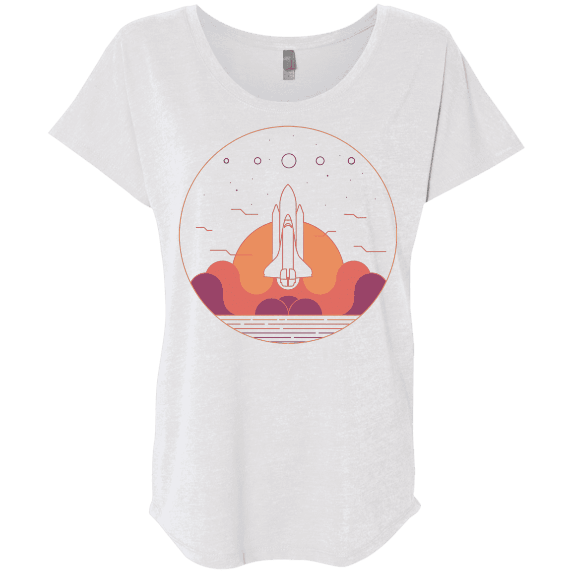 T-Shirts Heather White / X-Small Discovery Star Triblend Dolman Sleeve