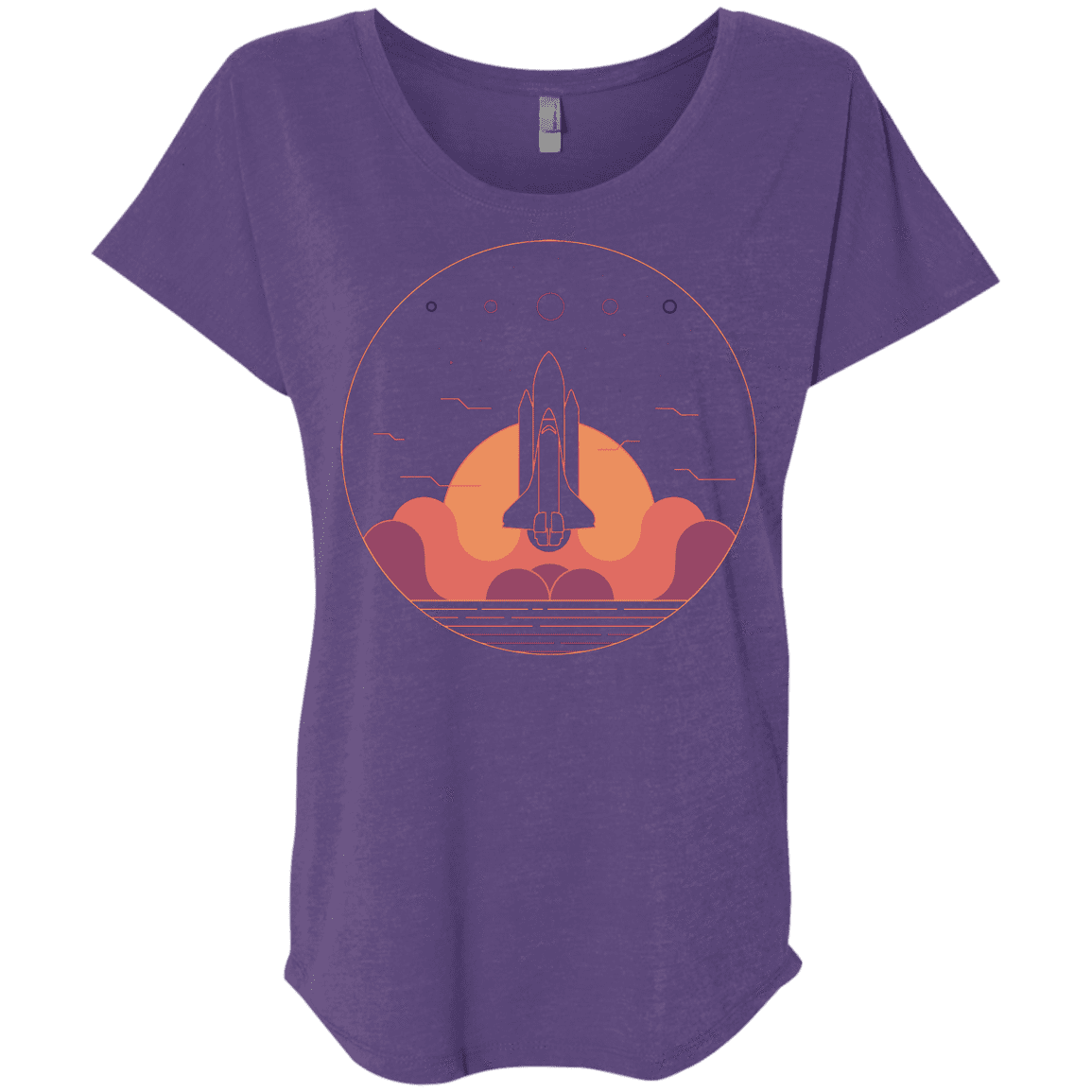 T-Shirts Purple Rush / X-Small Discovery Star Triblend Dolman Sleeve
