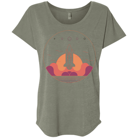 T-Shirts Venetian Grey / X-Small Discovery Star Triblend Dolman Sleeve