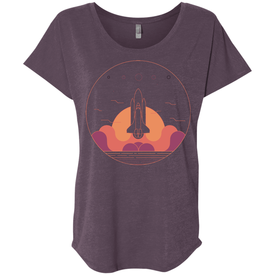 T-Shirts Vintage Purple / X-Small Discovery Star Triblend Dolman Sleeve