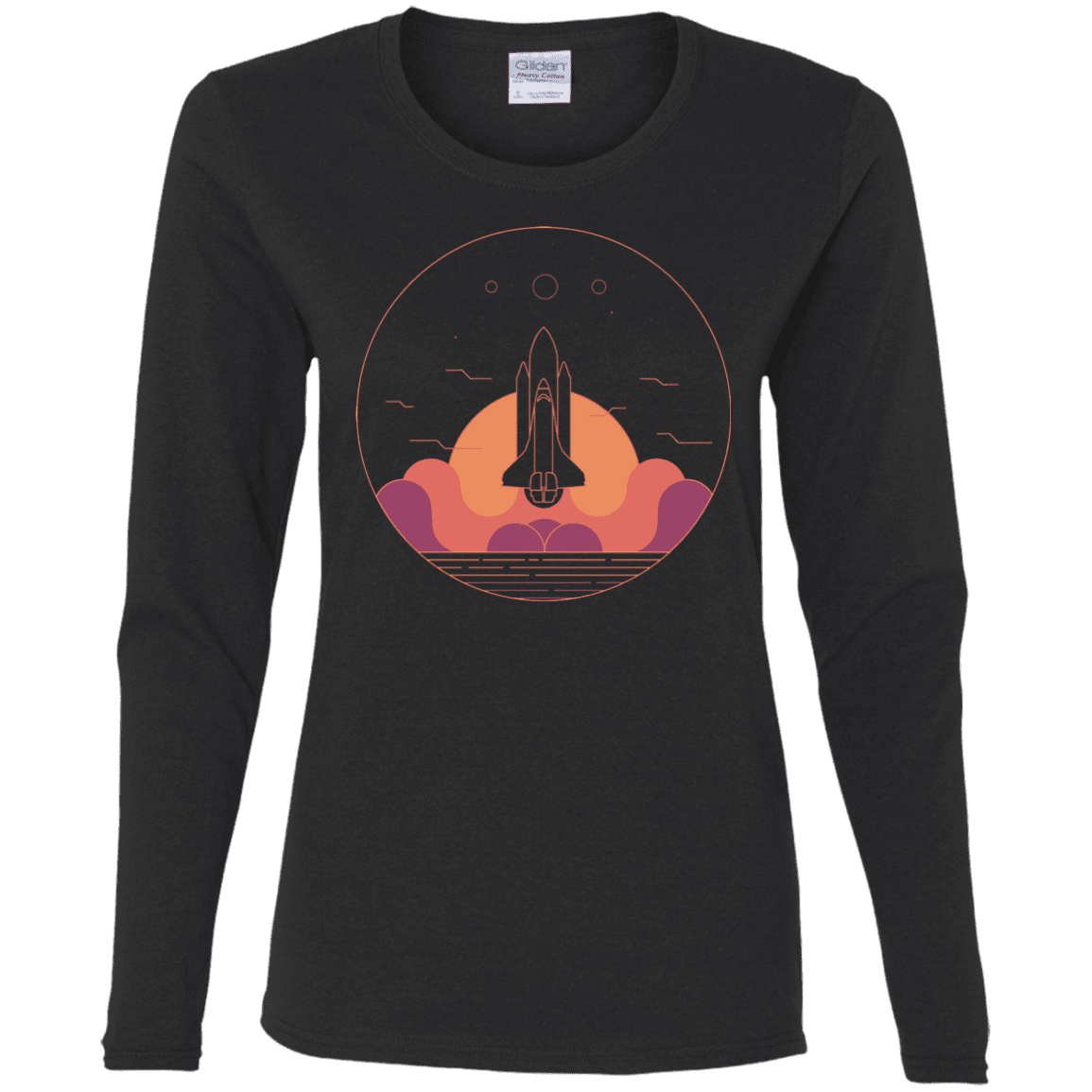T-Shirts Black / S Discovery Star Women's Long Sleeve T-Shirt