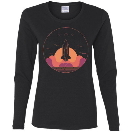 T-Shirts Black / S Discovery Star Women's Long Sleeve T-Shirt