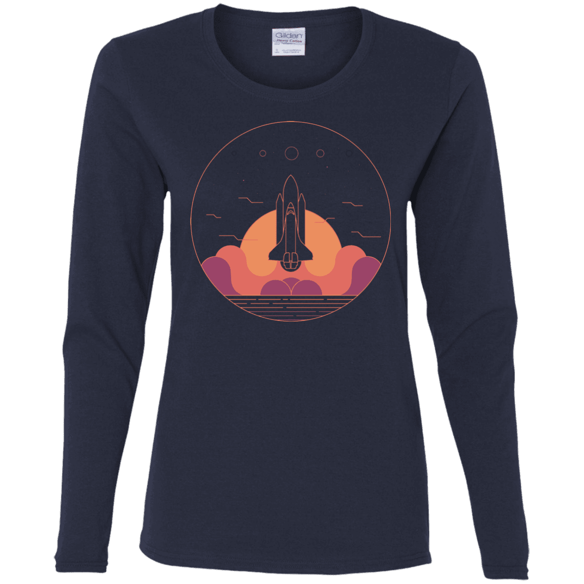 T-Shirts Navy / S Discovery Star Women's Long Sleeve T-Shirt