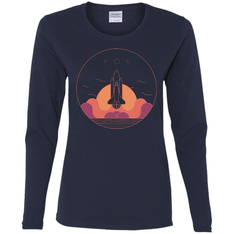 T-Shirts Navy / S Discovery Star Women's Long Sleeve T-Shirt