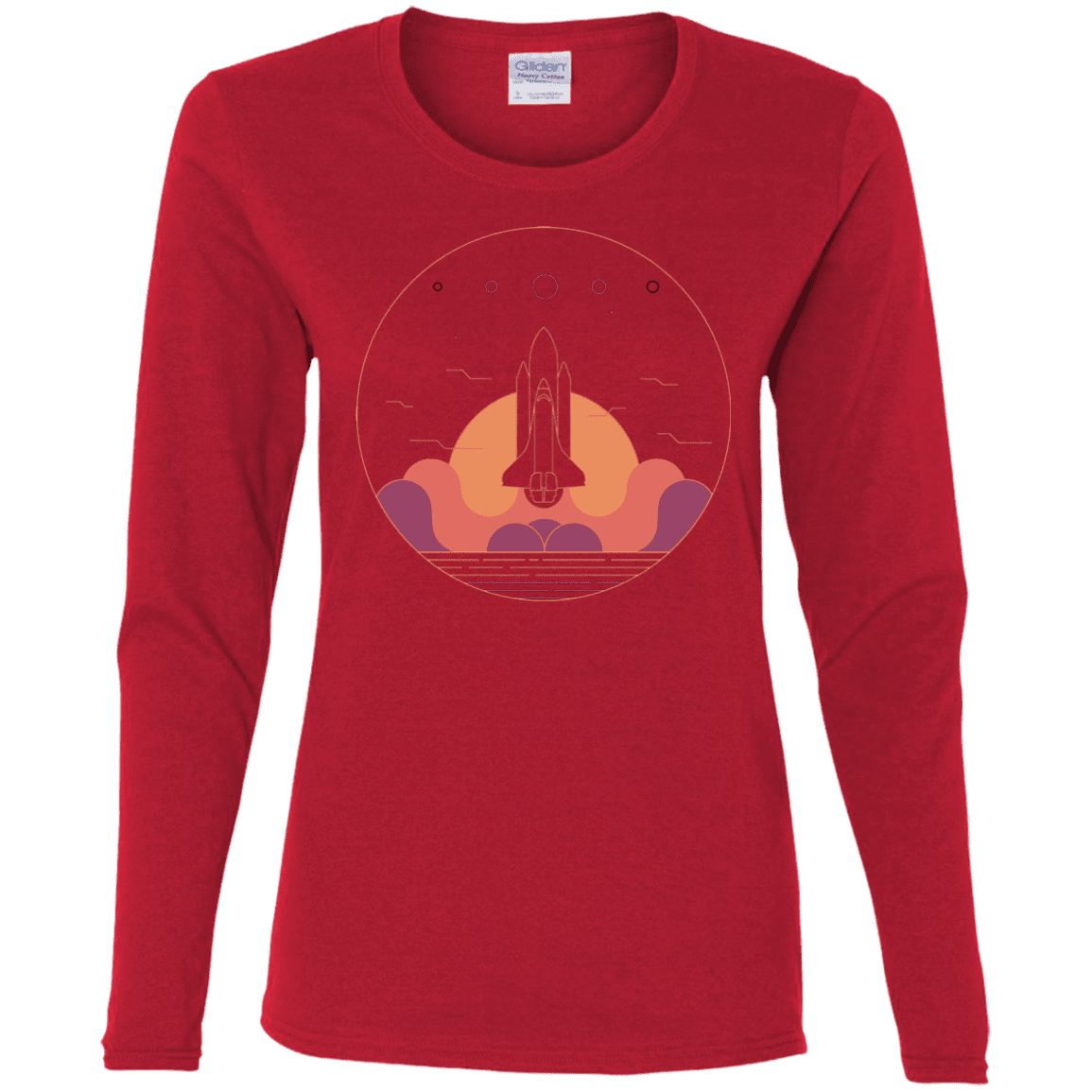 T-Shirts Red / S Discovery Star Women's Long Sleeve T-Shirt