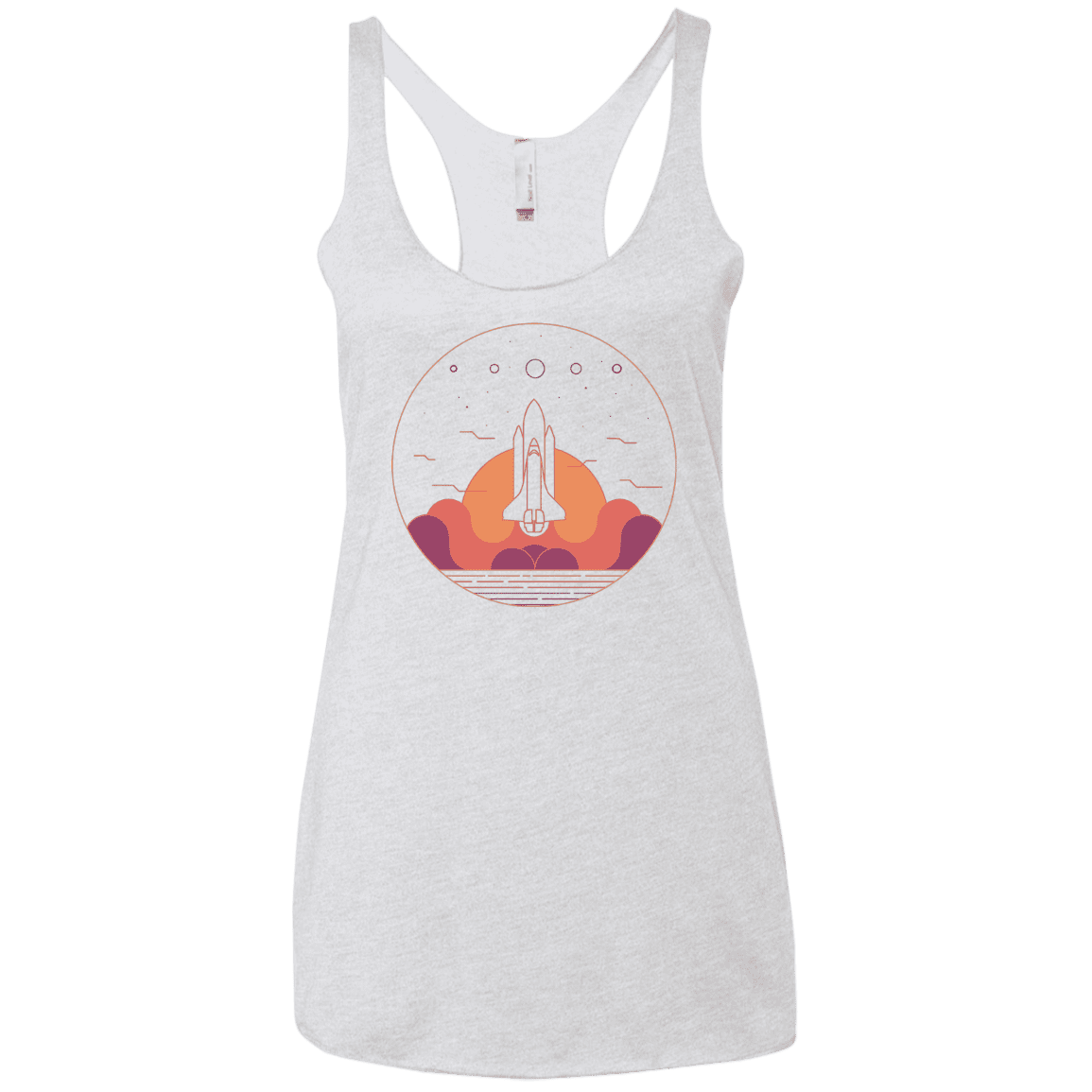 T-Shirts Heather White / X-Small Discovery Star Women's Triblend Racerback Tank