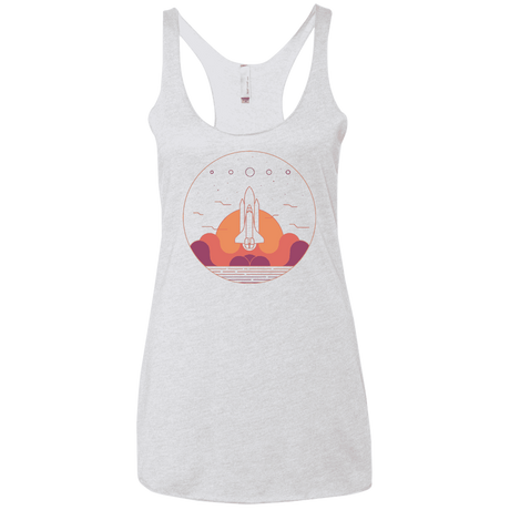 T-Shirts Heather White / X-Small Discovery Star Women's Triblend Racerback Tank