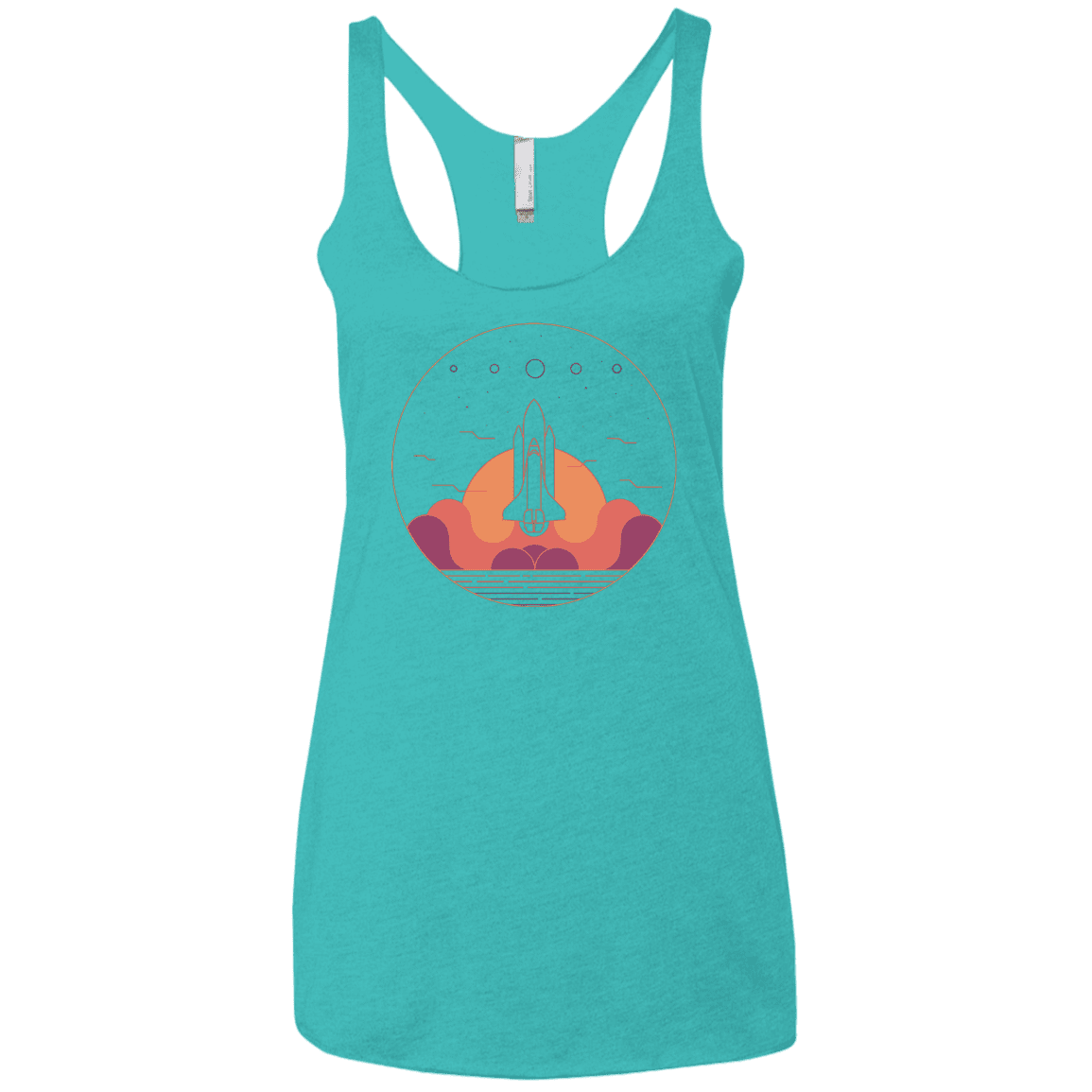 T-Shirts Tahiti Blue / X-Small Discovery Star Women's Triblend Racerback Tank
