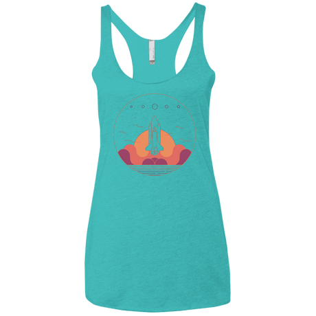 T-Shirts Tahiti Blue / X-Small Discovery Star Women's Triblend Racerback Tank