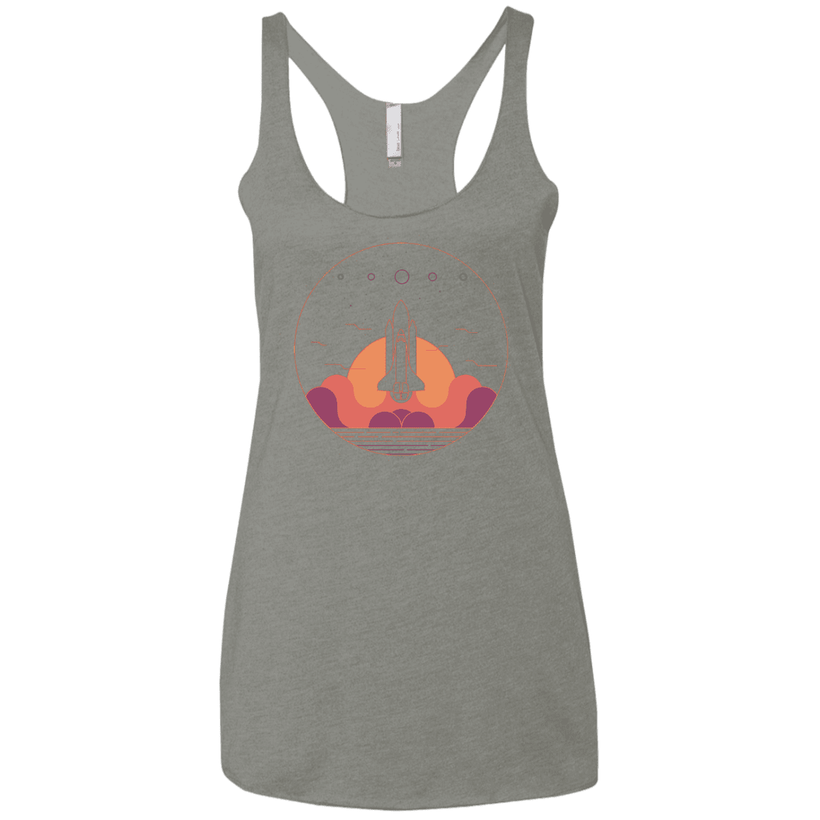 T-Shirts Venetian Grey / X-Small Discovery Star Women's Triblend Racerback Tank
