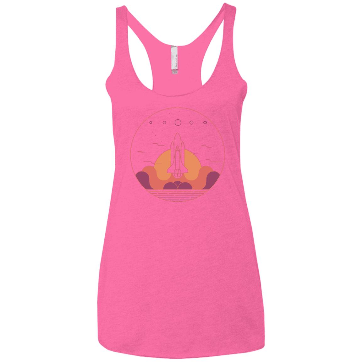 T-Shirts Vintage Pink / X-Small Discovery Star Women's Triblend Racerback Tank