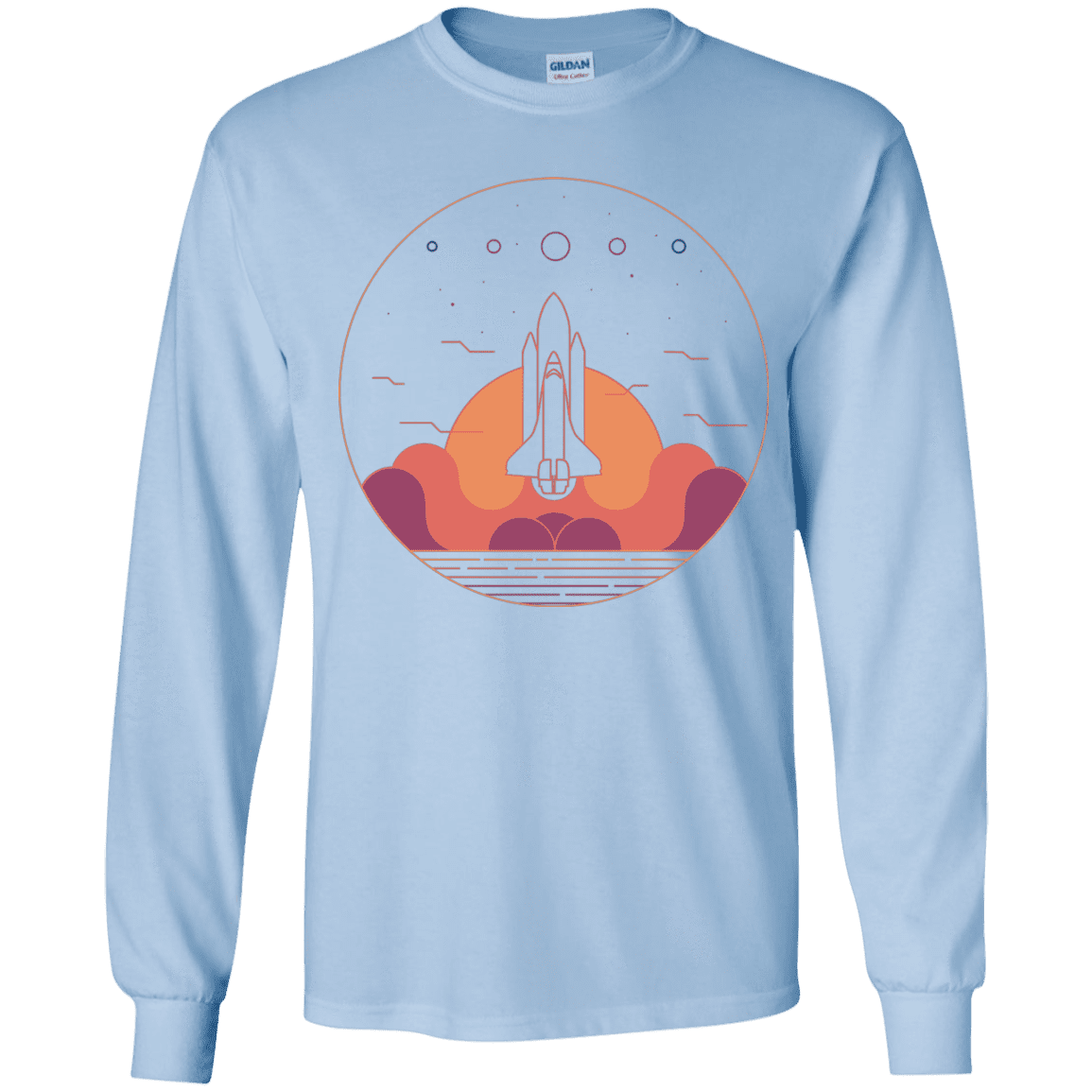 T-Shirts Light Blue / YS Discovery Star Youth Long Sleeve T-Shirt