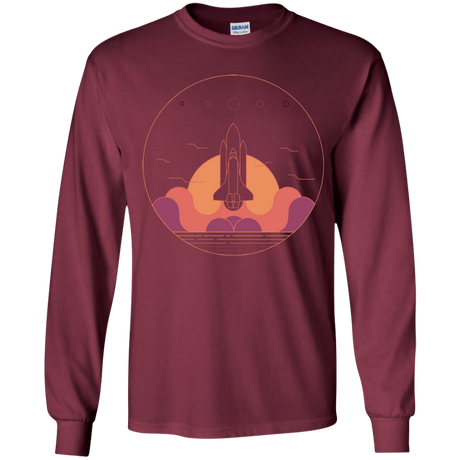 T-Shirts Maroon / YS Discovery Star Youth Long Sleeve T-Shirt