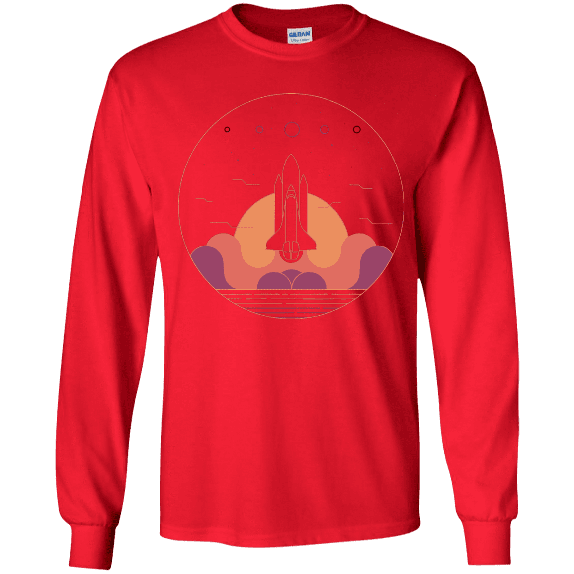T-Shirts Red / YS Discovery Star Youth Long Sleeve T-Shirt