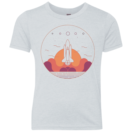 T-Shirts Heather White / YXS Discovery Star Youth Triblend T-Shirt