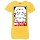 T-Shirts Vibrant Yellow / YXS Disobey Girls Premium T-Shirt