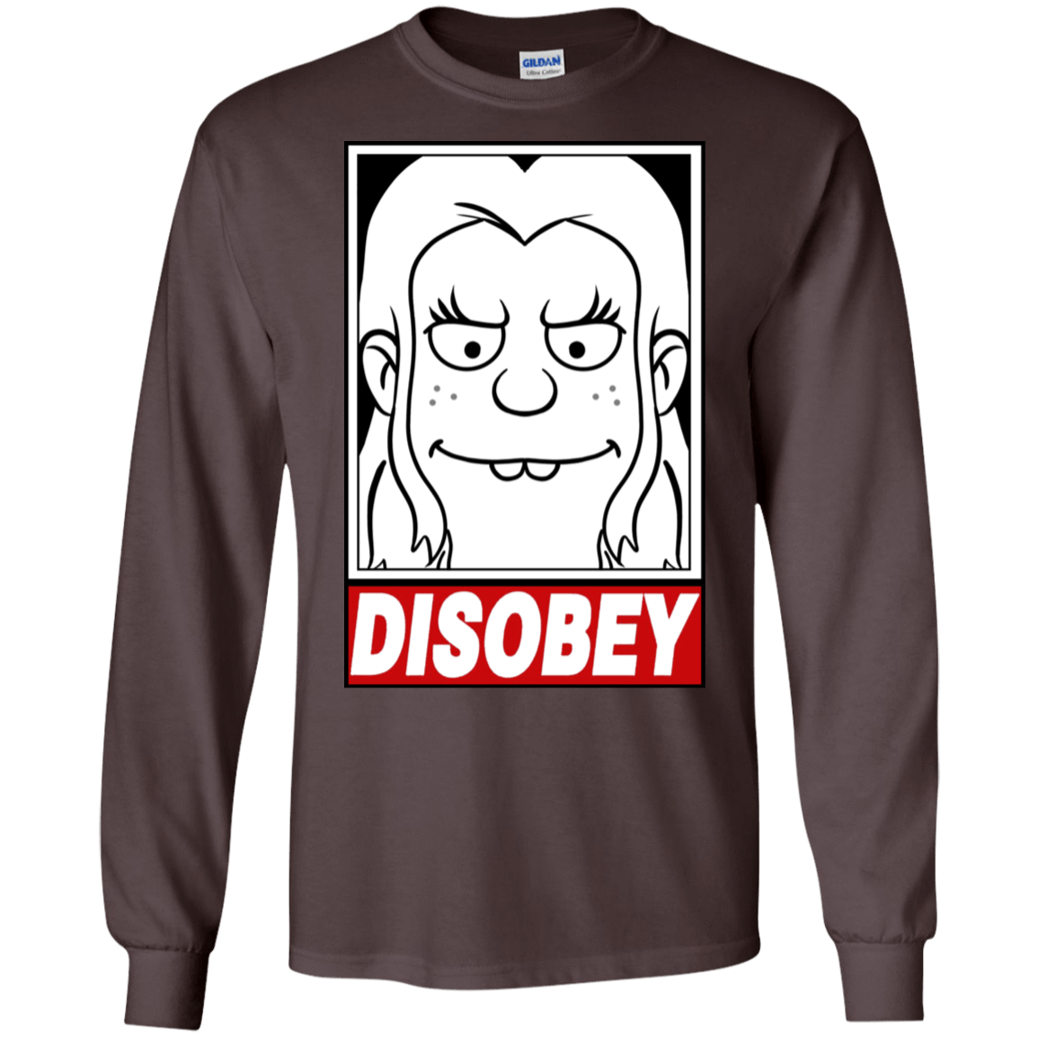 T-Shirts Dark Chocolate / S Disobey Men's Long Sleeve T-Shirt