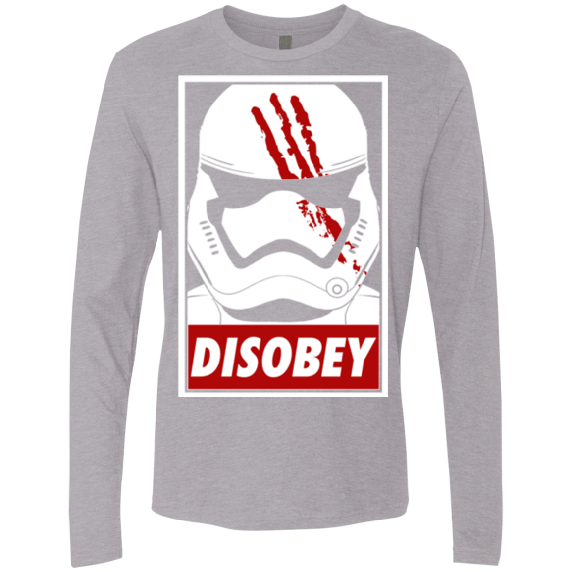 T-Shirts Heather Grey / Small Disobey Men's Premium Long Sleeve