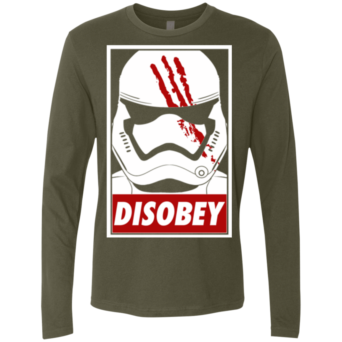 T-Shirts Military Green / Small Disobey Men's Premium Long Sleeve