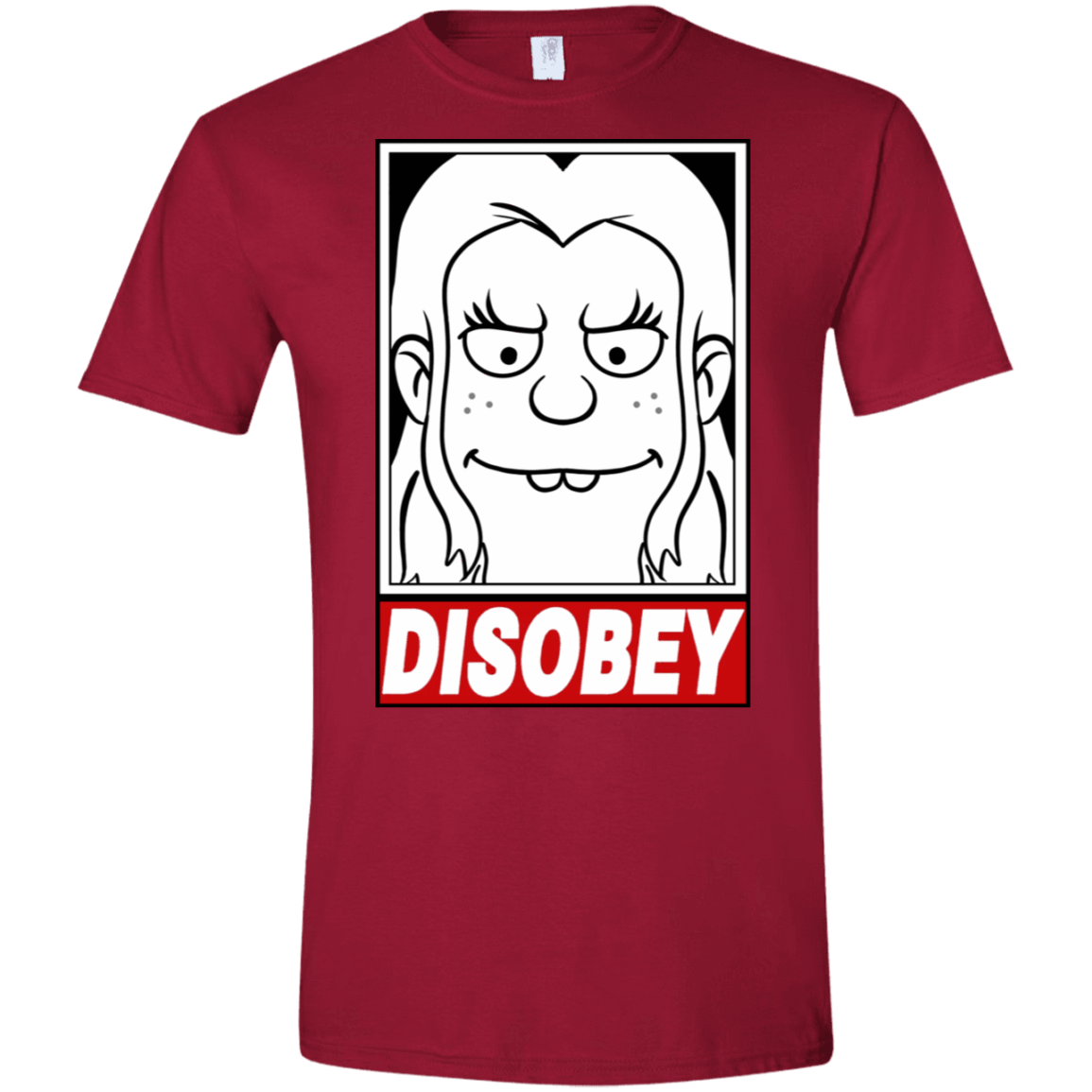 T-Shirts Cardinal Red / S Disobey Men's Semi-Fitted Softstyle