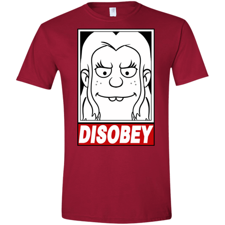 T-Shirts Cardinal Red / S Disobey Men's Semi-Fitted Softstyle