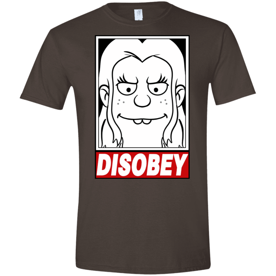 T-Shirts Dark Chocolate / S Disobey Men's Semi-Fitted Softstyle