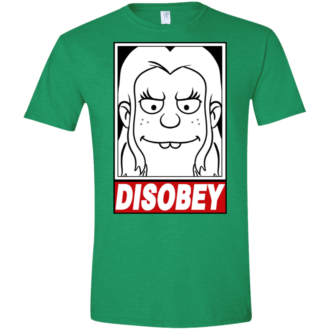 T-Shirts Heather Irish Green / S Disobey Men's Semi-Fitted Softstyle