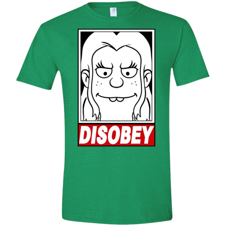 T-Shirts Heather Irish Green / S Disobey Men's Semi-Fitted Softstyle