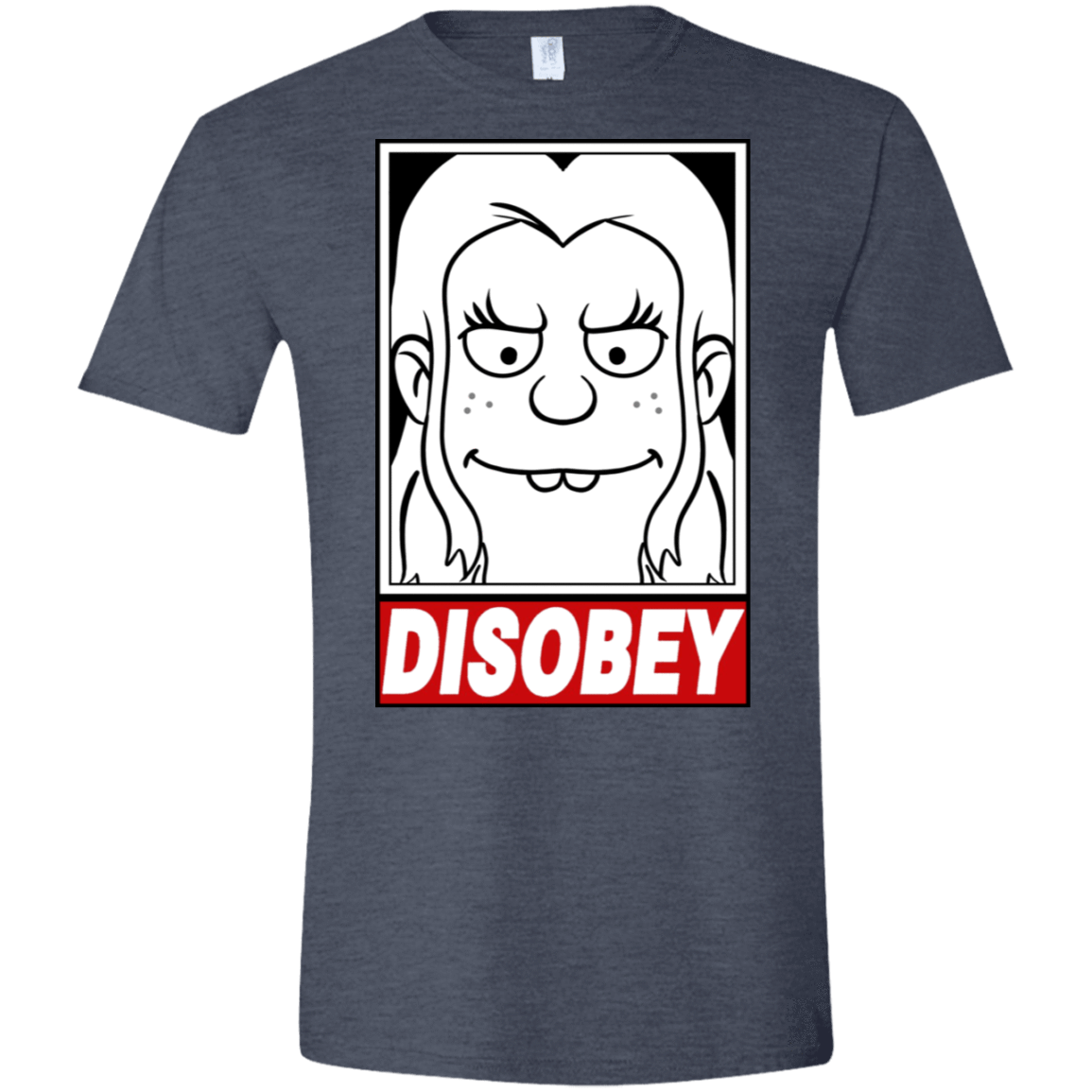 T-Shirts Heather Navy / S Disobey Men's Semi-Fitted Softstyle