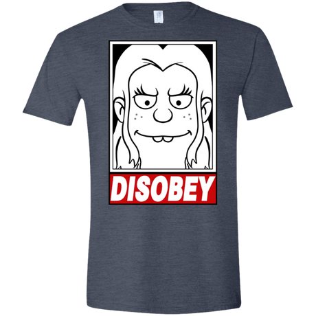 T-Shirts Heather Navy / S Disobey Men's Semi-Fitted Softstyle