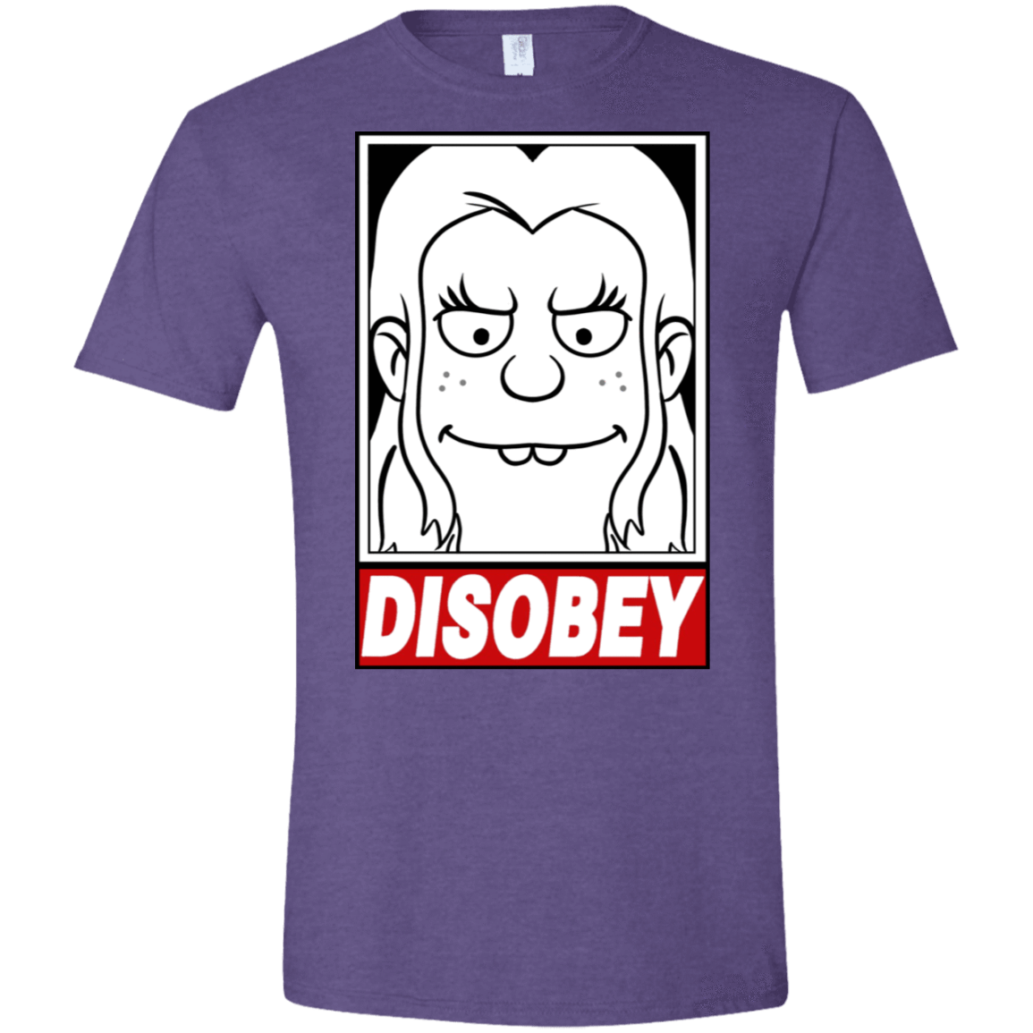 T-Shirts Heather Purple / S Disobey Men's Semi-Fitted Softstyle