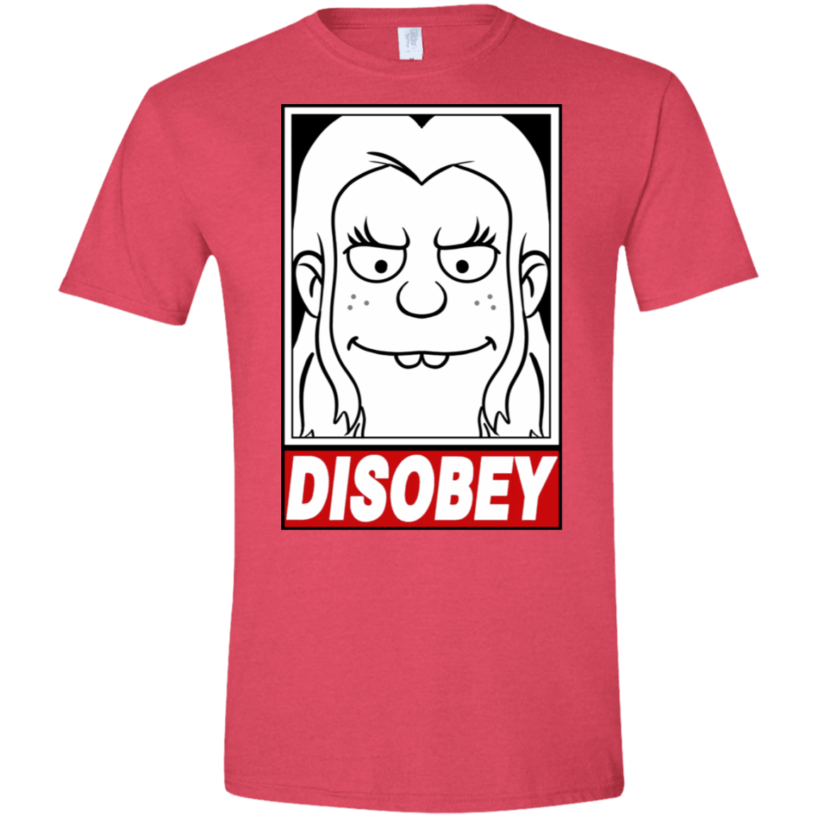 T-Shirts Heather Red / S Disobey Men's Semi-Fitted Softstyle