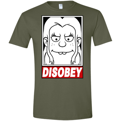 T-Shirts Military Green / S Disobey Men's Semi-Fitted Softstyle