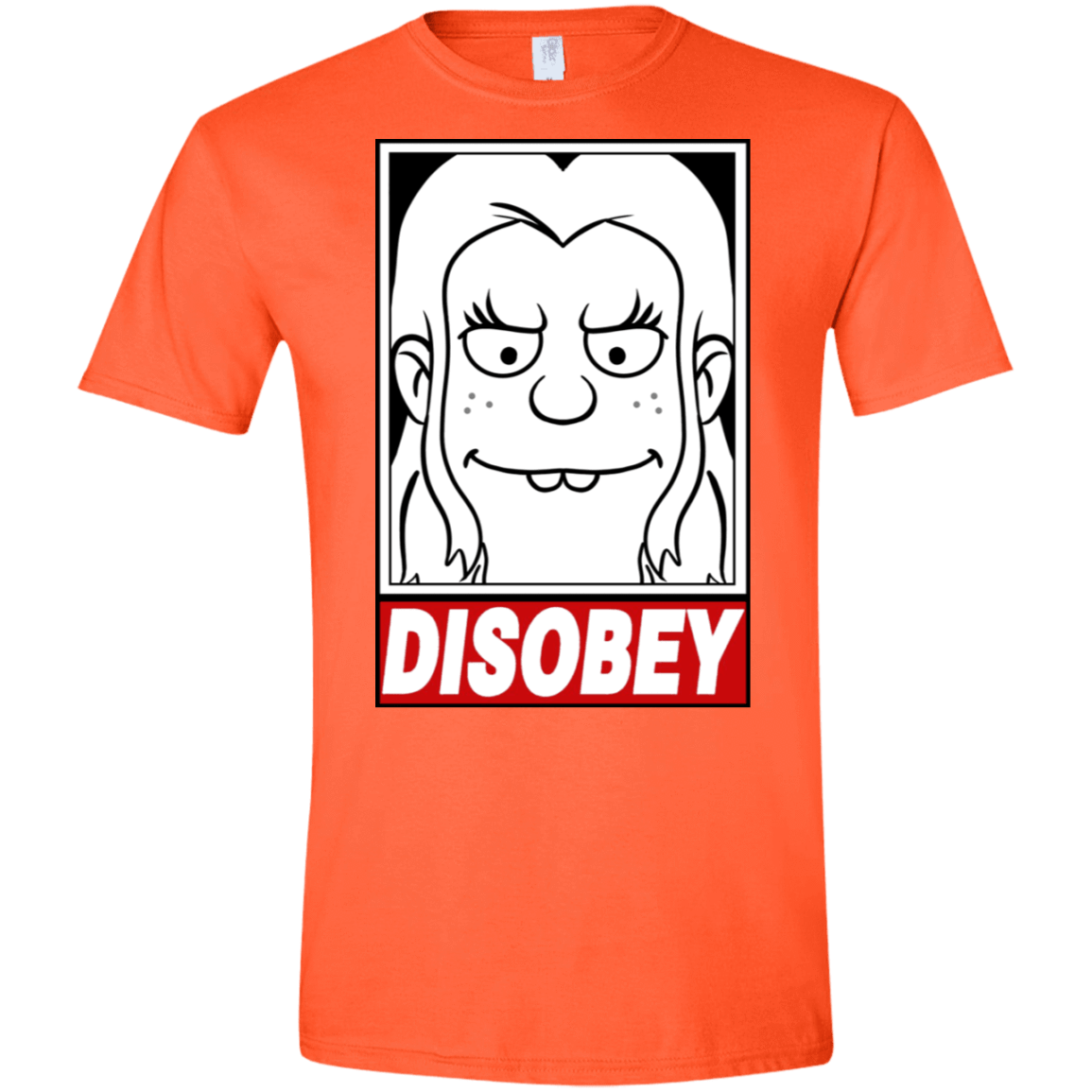 T-Shirts Orange / S Disobey Men's Semi-Fitted Softstyle