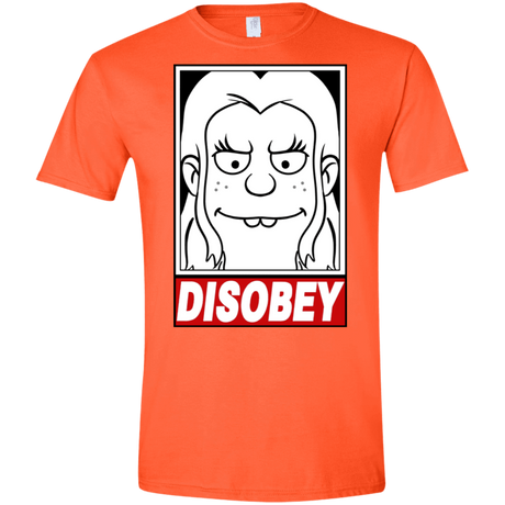 T-Shirts Orange / S Disobey Men's Semi-Fitted Softstyle