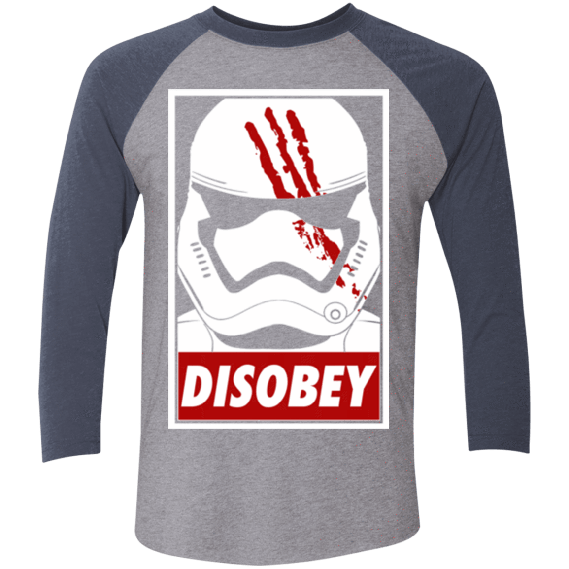 T-Shirts Premium Heather/ Vintage Navy / X-Small Disobey Men's Triblend 3/4 Sleeve