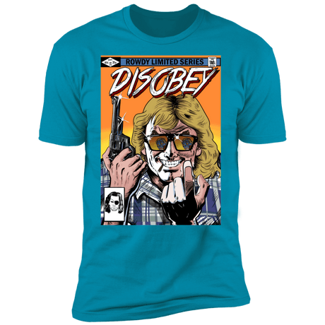 T-Shirts Turquoise / S Disobey Rowdy Men's Premium T-Shirt