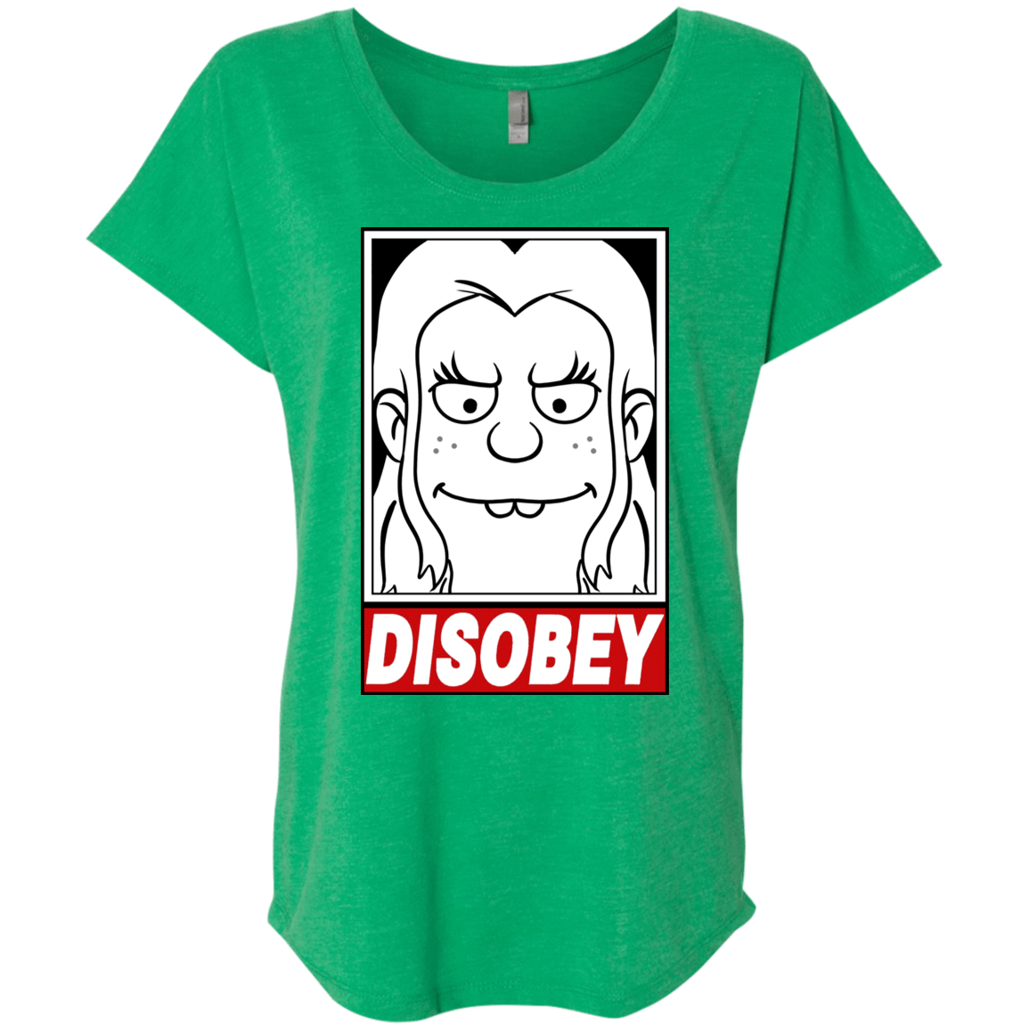 T-Shirts Envy / X-Small Disobey Triblend Dolman Sleeve