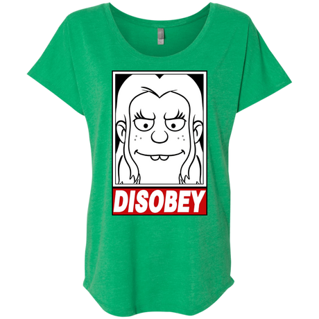 T-Shirts Envy / X-Small Disobey Triblend Dolman Sleeve