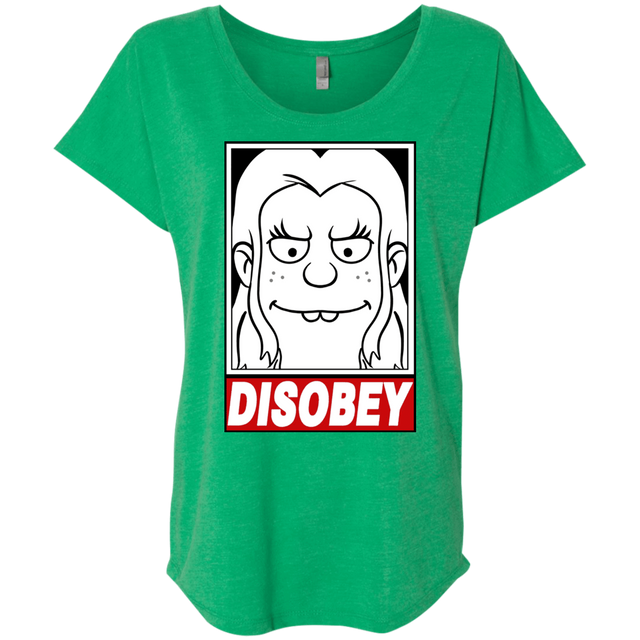 T-Shirts Envy / X-Small Disobey Triblend Dolman Sleeve