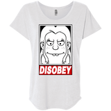 T-Shirts Heather White / X-Small Disobey Triblend Dolman Sleeve