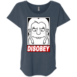 T-Shirts Indigo / X-Small Disobey Triblend Dolman Sleeve