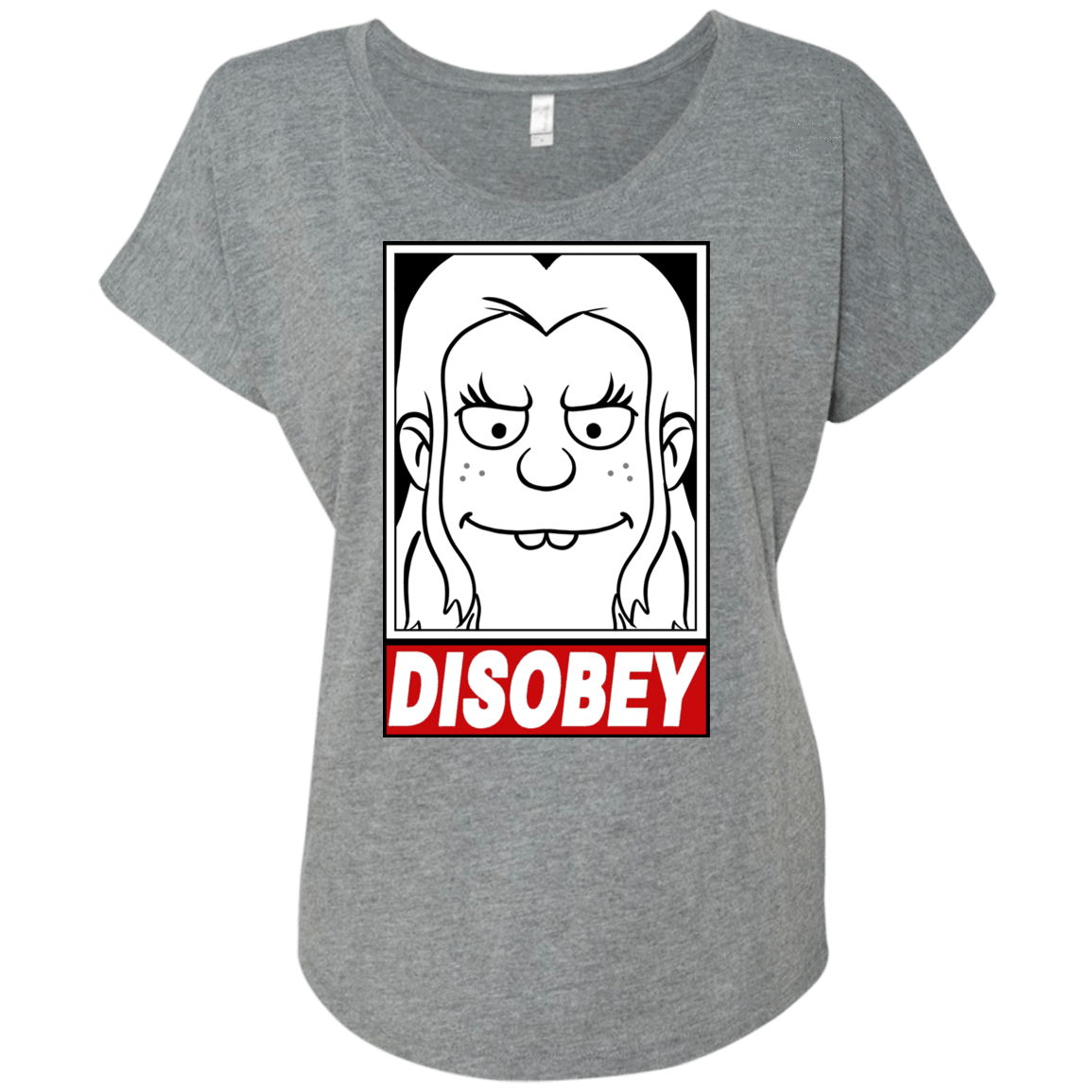 T-Shirts Premium Heather / X-Small Disobey Triblend Dolman Sleeve